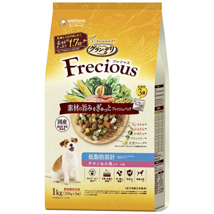 ドッグフード　グラン・デリ　フレシャス　アダルト　成犬用　低脂肪設計　チキン＆小魚入り　１ｋｇ | グラン・デリ