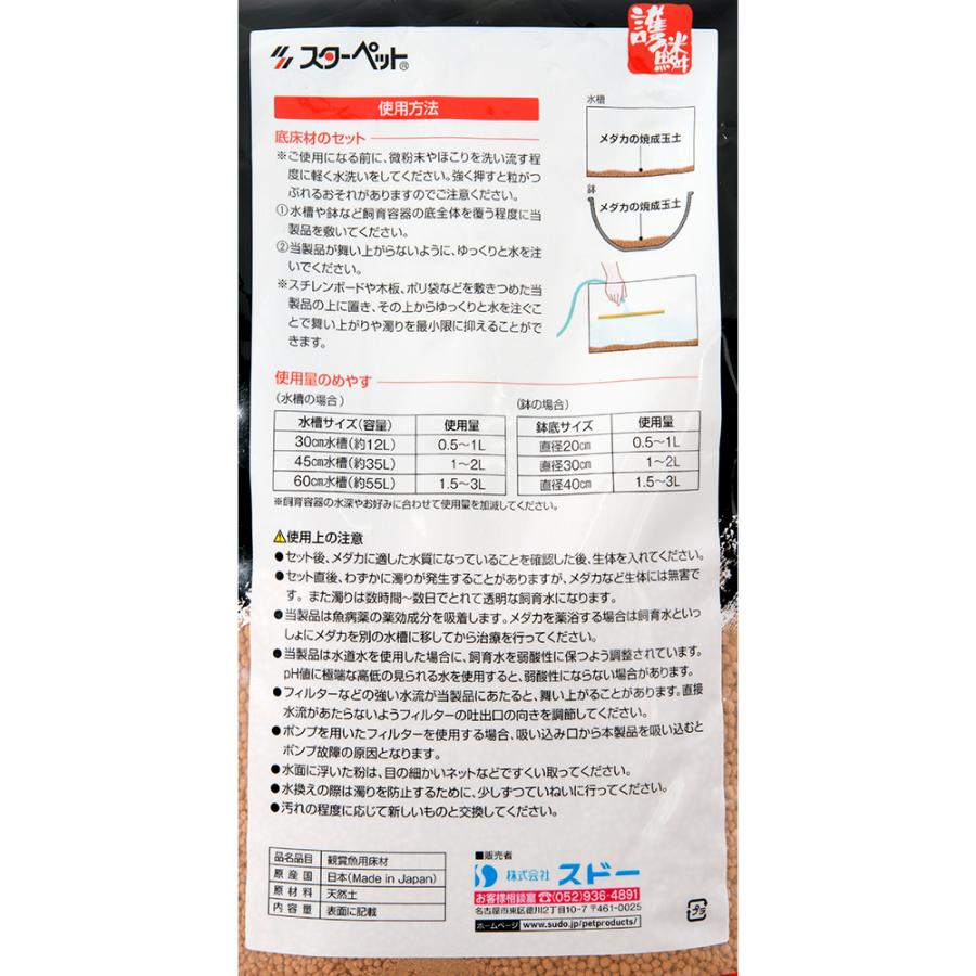 メダカ 焼玉土 底床材 約20kg ①