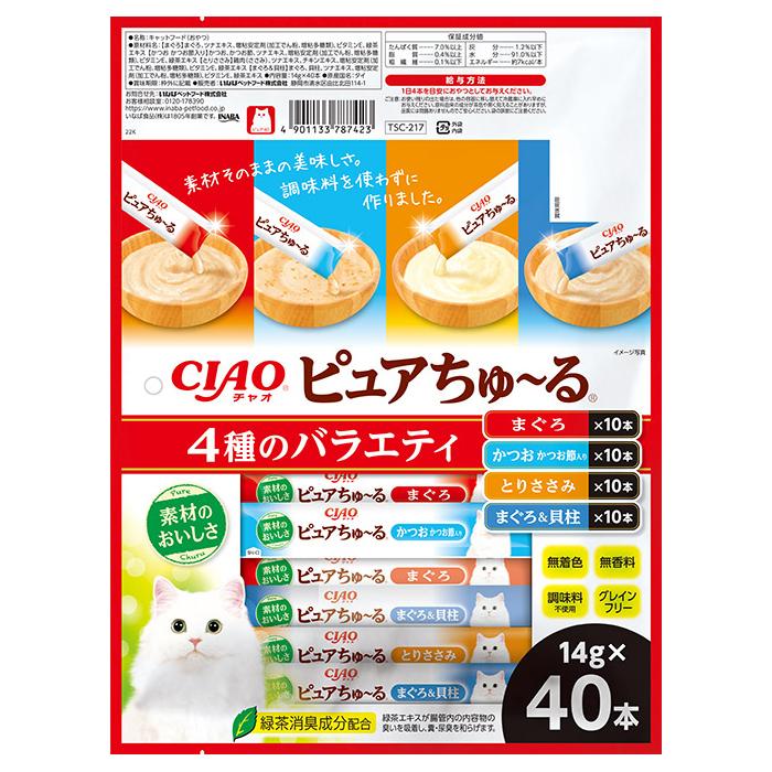 INABA ちゅ〜る いなば CIAO ピュアちゅ〜る 4種のバラエティ