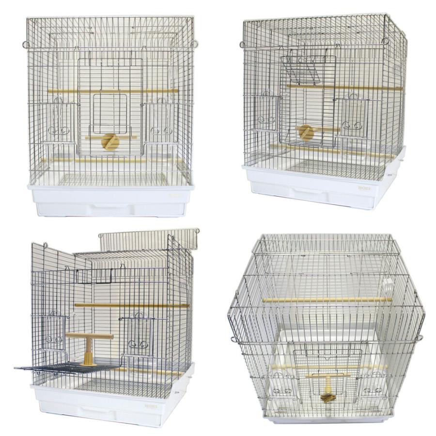HOEI 中型鳥かご　その他おまけセット 鳥かご HOEI 中型インコ 飼育スターターセット（46．5×46．5
