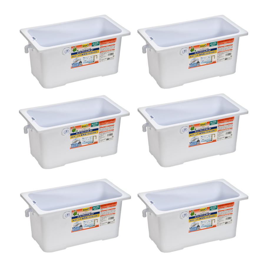 テトラ　じょうろでキレイメダカ鉢　４０　ラメ増しホワイト×６　めだか　水槽　鉢　屋外　水足しだけで水換え簡単　金魚鉢 の商品画像