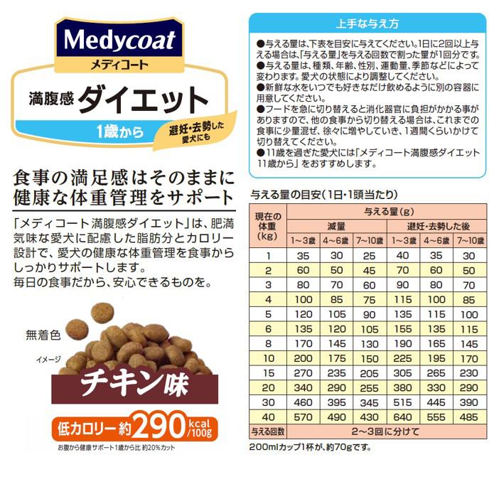ドッグフード　メディコート　満腹感ダイエット　１歳から　２．５ｋｇ（５００ｇ×５袋） | メディコート | 06