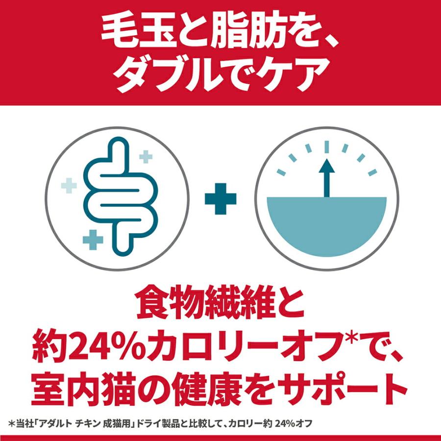 キャットフード　サイエンスダイエット　室内猫の毛玉・体重ケア　アダルト　１〜６歳　成猫用　チキン　２．５ｋｇ　ヒルズ　猫　ドライ | サイエンス・ダイエット | 05