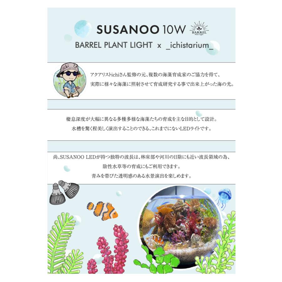 ＢＡＲＲＥＬ　海水用ライト　ＳＵＳＡＮＯＯ　１０Ｗ　ホワイト　サンゴ　照明｜chanet｜07