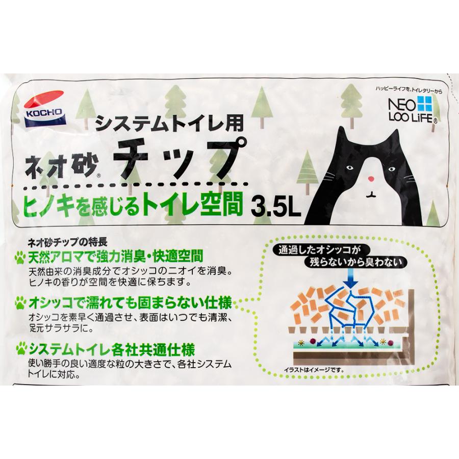 猫砂　システムトイレ用　ネオ砂　チップ　３．５Ｌ | コーチョー | 01