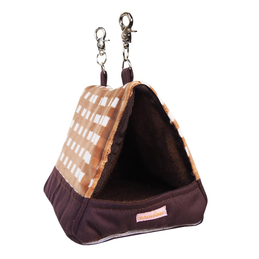 レインボー やわらかさんかくハウス ブラウン デグー モモンガ 隠れ家