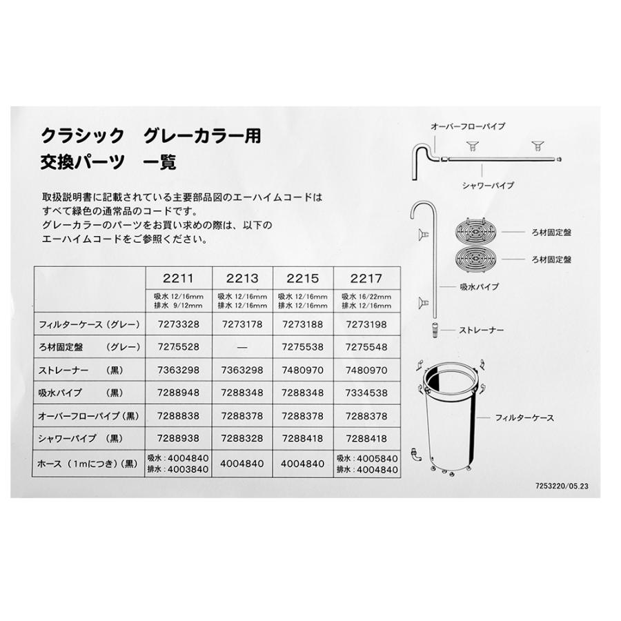 外部フィルター 創立70周年記念 エーハイム クラシックフィルター