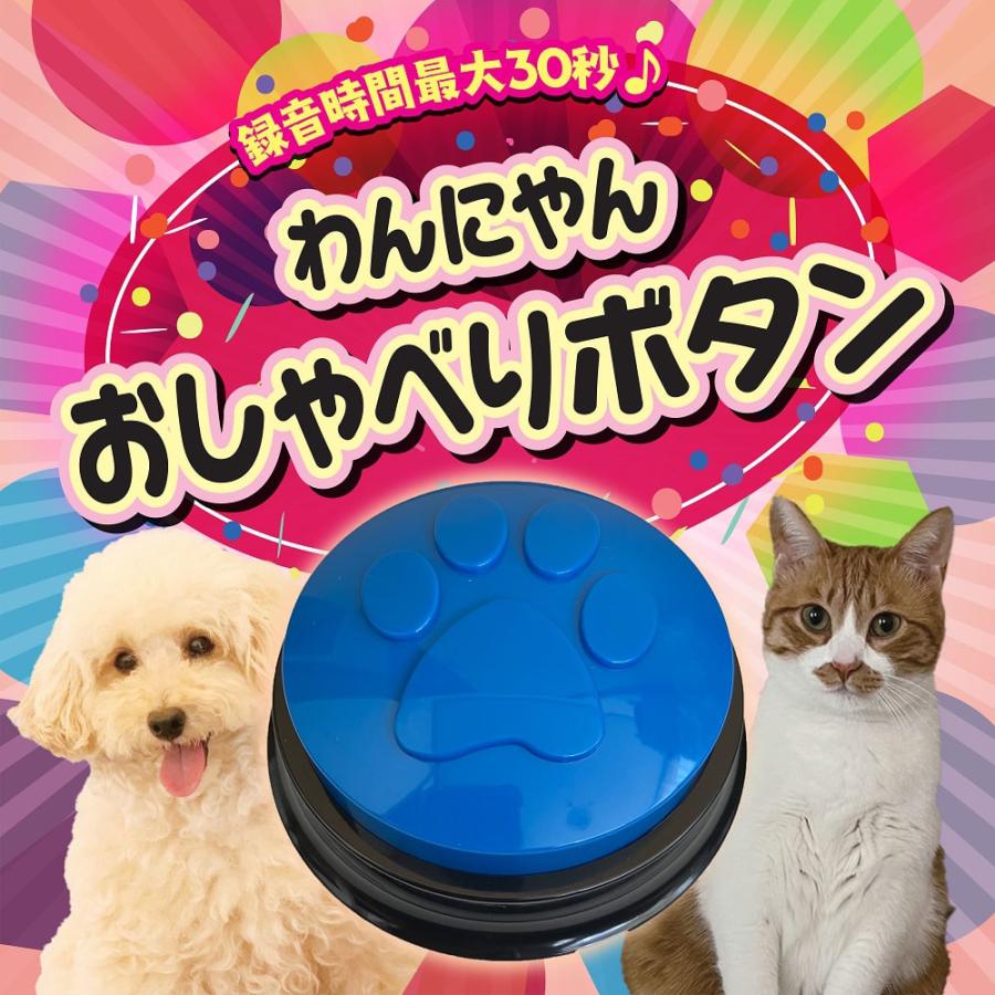 犬 おもちゃ わんにゃんおしゃべりボタン ブルー トレーニング