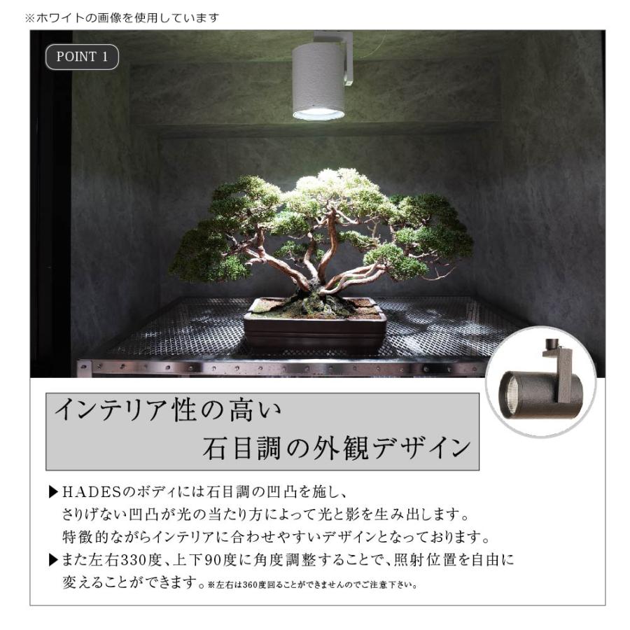 HADES LED 45W 3500K ブラック 植物育成用ライト ダクトレール 観葉植物 : チャーム charm ヤフー店 - 通販 ...