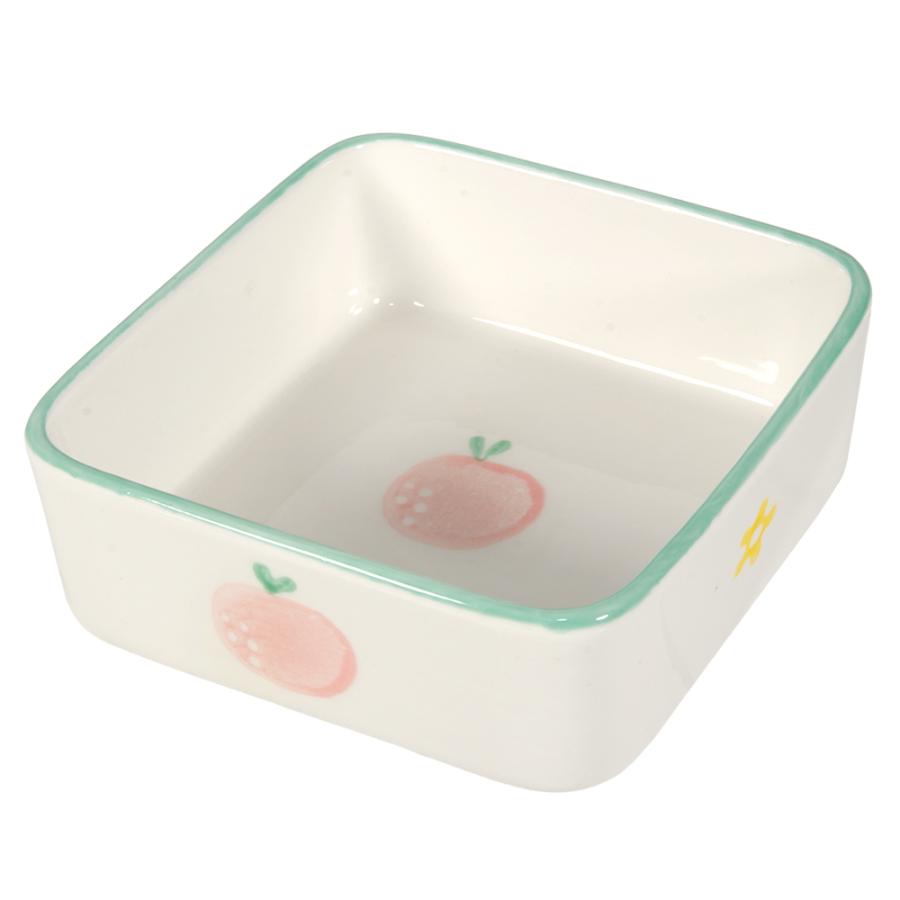 fuu 陶器四角いエサ入れ りんご ハムスター デグー チンチラ
