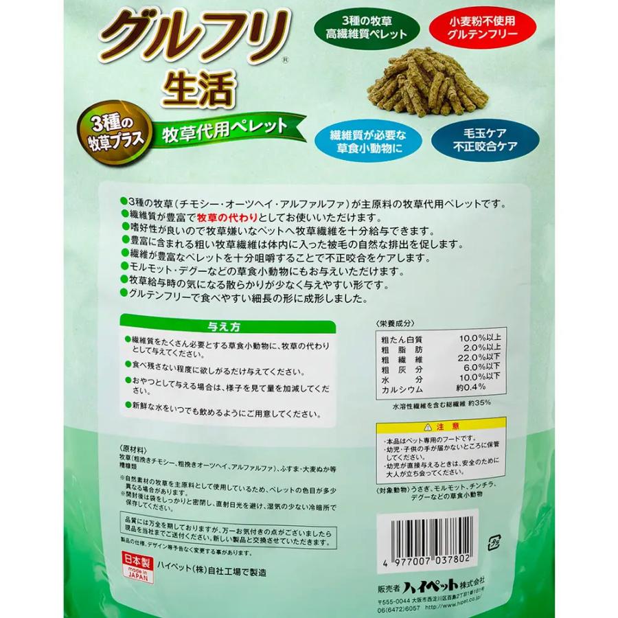 ハイペット チモシーのきわみ 400g＋グルフリ生活 牧草代用