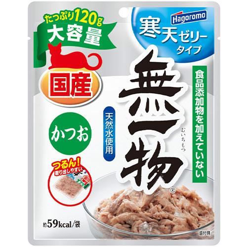 無一物　パウチ　寒天ゼリータイプ　かつお　１２０ｇ×４８袋　国産　無添加　はごろも　家族品質（Yahoo!・チャーム charm ヤフー店）