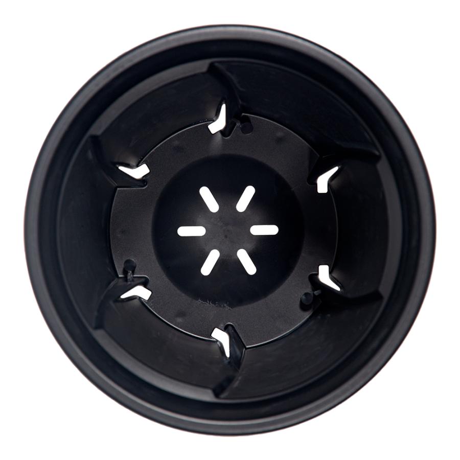 アップルウェアー スリット鉢 根っこつよし 4号 ブラック 植木鉢 黒