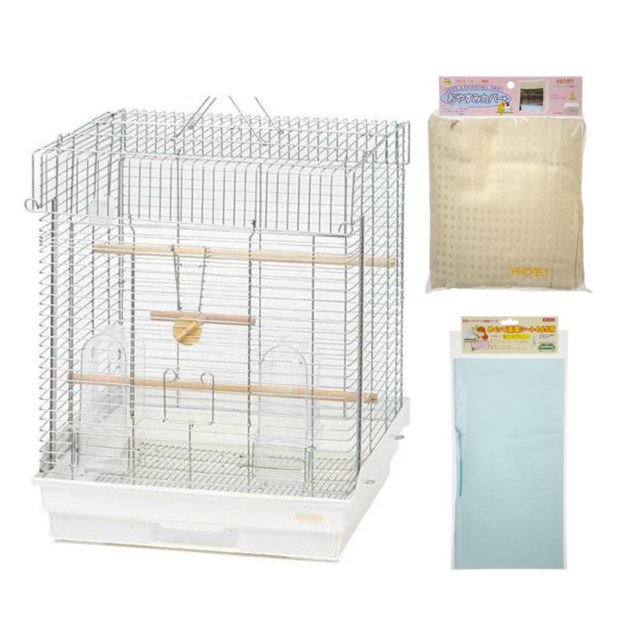 HOEI 中型鳥かご　その他おまけセット HOEI 鳥かご オカメ・コザクラインコなどの中型インコ飼育スターター