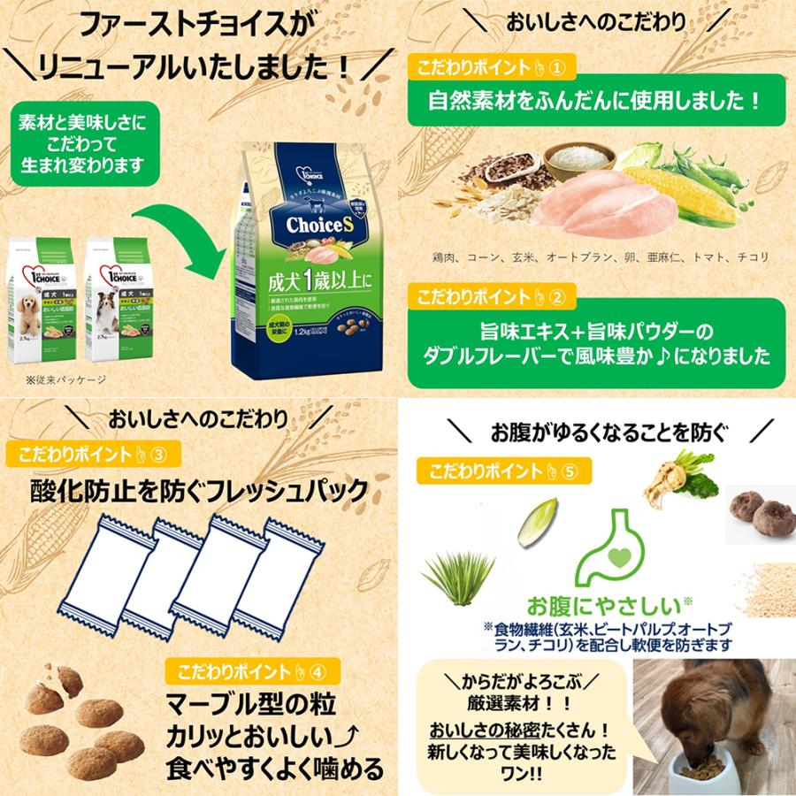 ドッグフード　ファーストチョイス　ＣｈｏｉｃｅＳ　成犬１歳以上に　６００ｇ | ファーストチョイス | 02