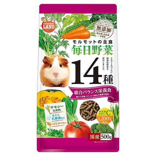 ★ビワの葉約4500枚★ウサギモルモット小動物の餌、エビカニの餌に★ マルカン モルモットの毎日野菜14種 500g フード モルモット