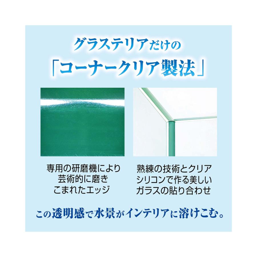 GEX☆ガラス水槽☆グラステリア☆90cm×40cm☆水槽用品付き☆海水使用