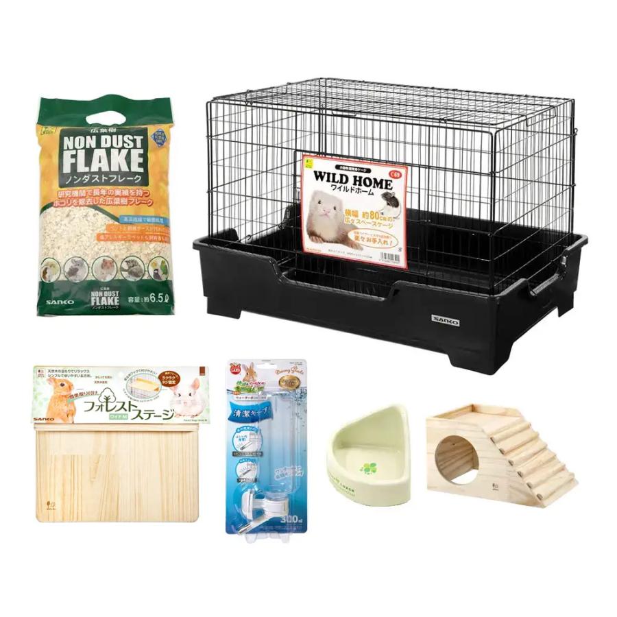 マウス・ラット飼育ケージ　5個セット ラット飼育スタートセット（82×51×52．5cm） ラット 飼育