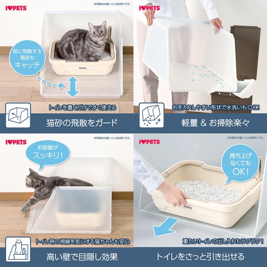 ボンビアルコン　猫トイレ用飛散ガード　プラスクリーン　キャット　Ｍ　猫　トイレ　囲い｜chanet｜05