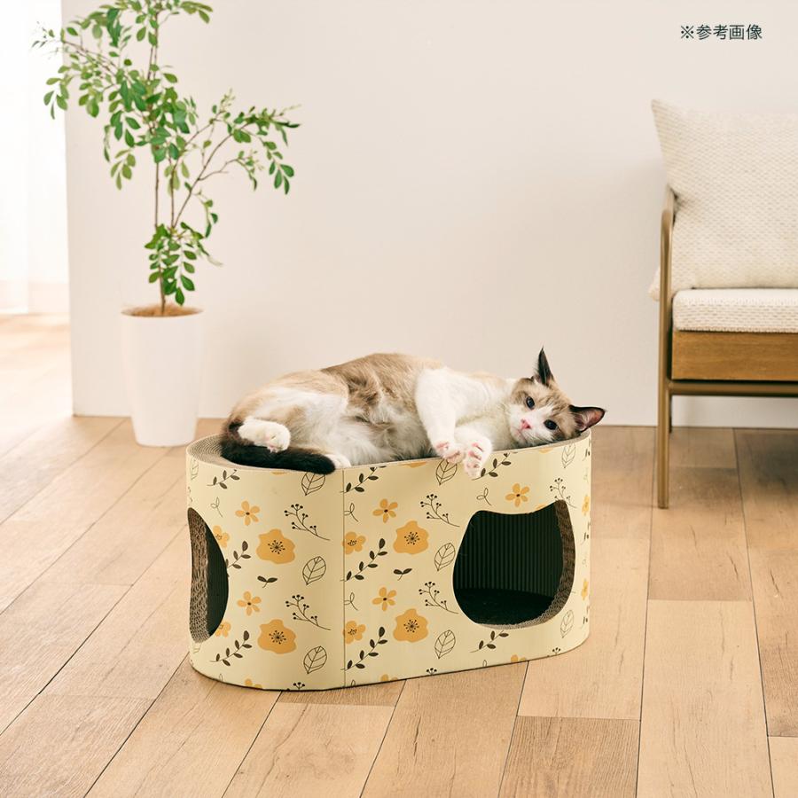 ボンビアルコン 猫用 爪とぎ 猫のツメトギ かくれんぼ イエロー
