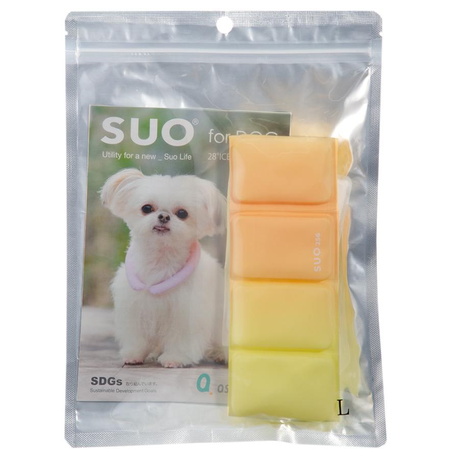 ＳＵＯ　２５６ＩＣＥ　ＳＵＯバンド　Ｌ　サフランイエロー　犬　ペット　夏　暑さ対策　ひんやり | 