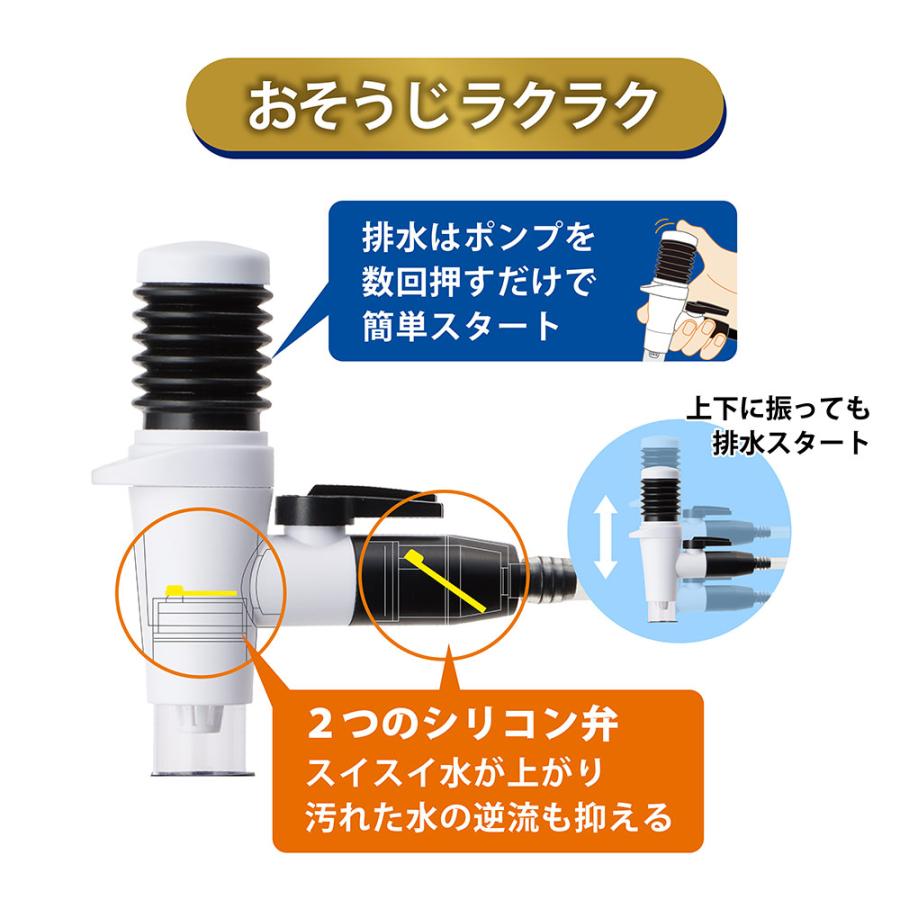 ＧＥＸ　マスタークリア　Ｌ　高さ〜４５ｃｍ水槽　水換え　底床掃除　おそうじ楽々｜chanet｜04