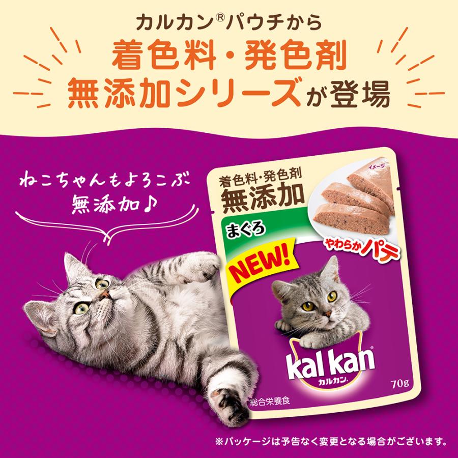 カルカン　パウチ　やわらかペースト　１１歳から　味わいとりささみ　着色料・発色剤　無添加　７０ｇ　キャットフード｜chanet｜03