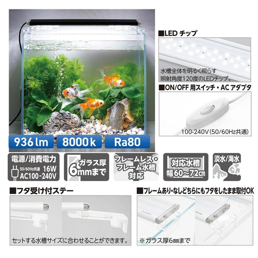 水作 LED ライトアップWIDE 600 ホワイト 60cm水槽 照明