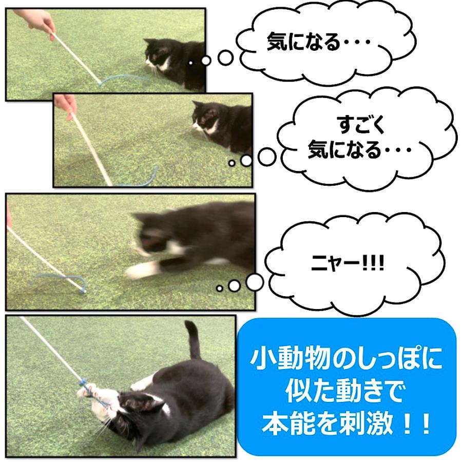 アース・ペット 猫じゃらし ねこモテ しっぽぷるんじゃらし 青 猫用
