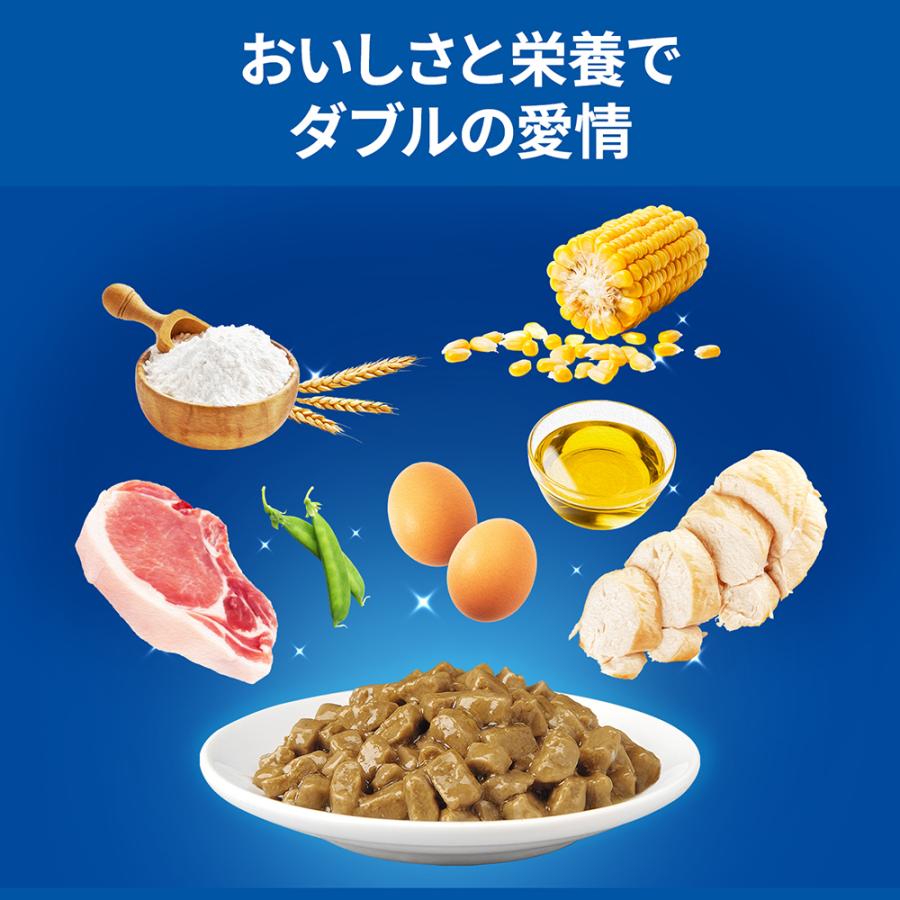 キャットフード　ヒルズ　サイエンスダイエット　パウチ　猫用　シニアトータルケア機能　７歳以上　サーモン　８５ｇ×４８袋｜chanet｜04