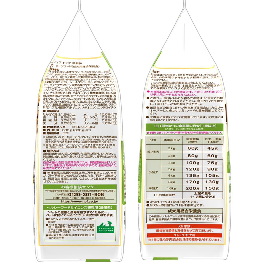 ドッグフード　コンボ　ピュア　ドッグ　低脂肪　６００ｇ（３００ｇ×２袋） | COMBO Pure | 02