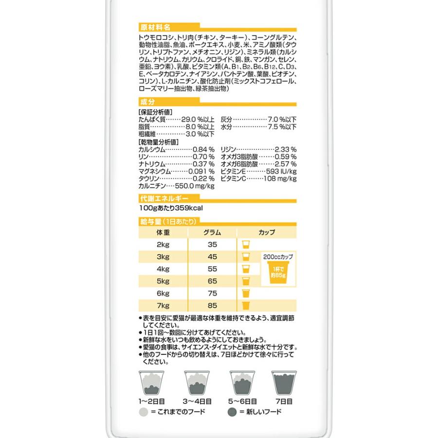 キャットフード　サイエンスダイエット　尿路の健康サポート　避妊・去勢猫用　１歳以上の成猫・高齢猫用　チキン　１．２５ｋｇ×６　ヒルズ　猫　ドライフード |  | 02