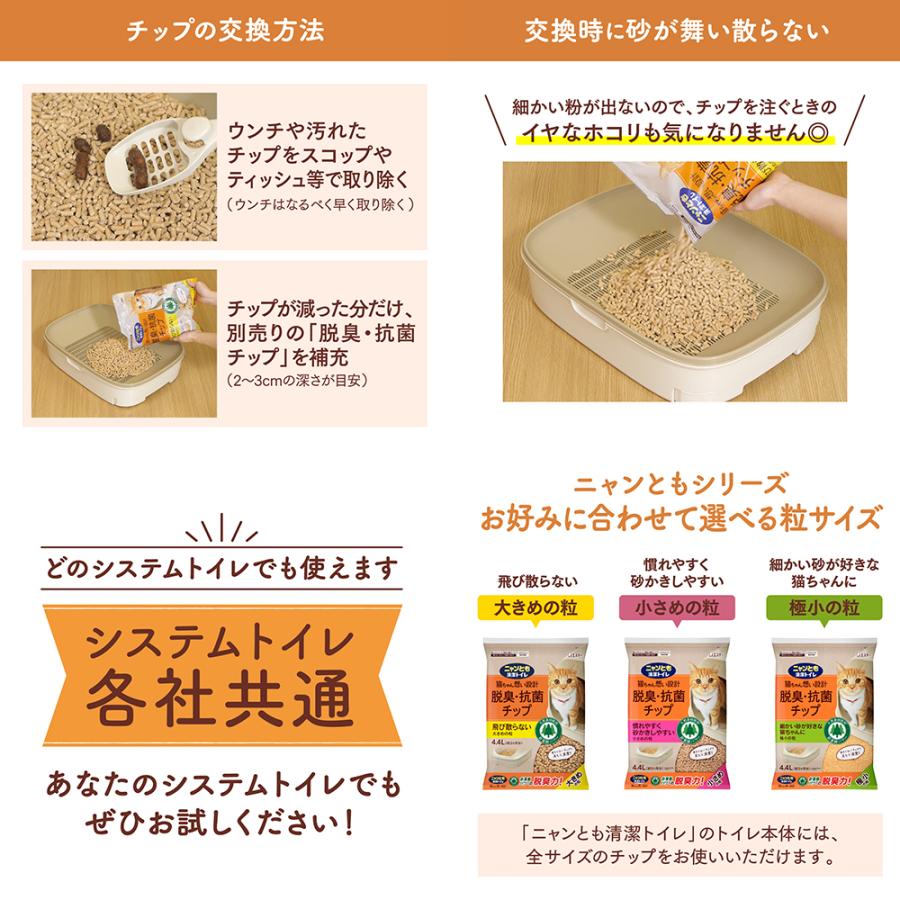 猫砂　ニャンとも清潔トイレ　脱臭・抗菌チップ　大きめの粒　４．４Ｌ | ニャンとも清潔トイレ | 03