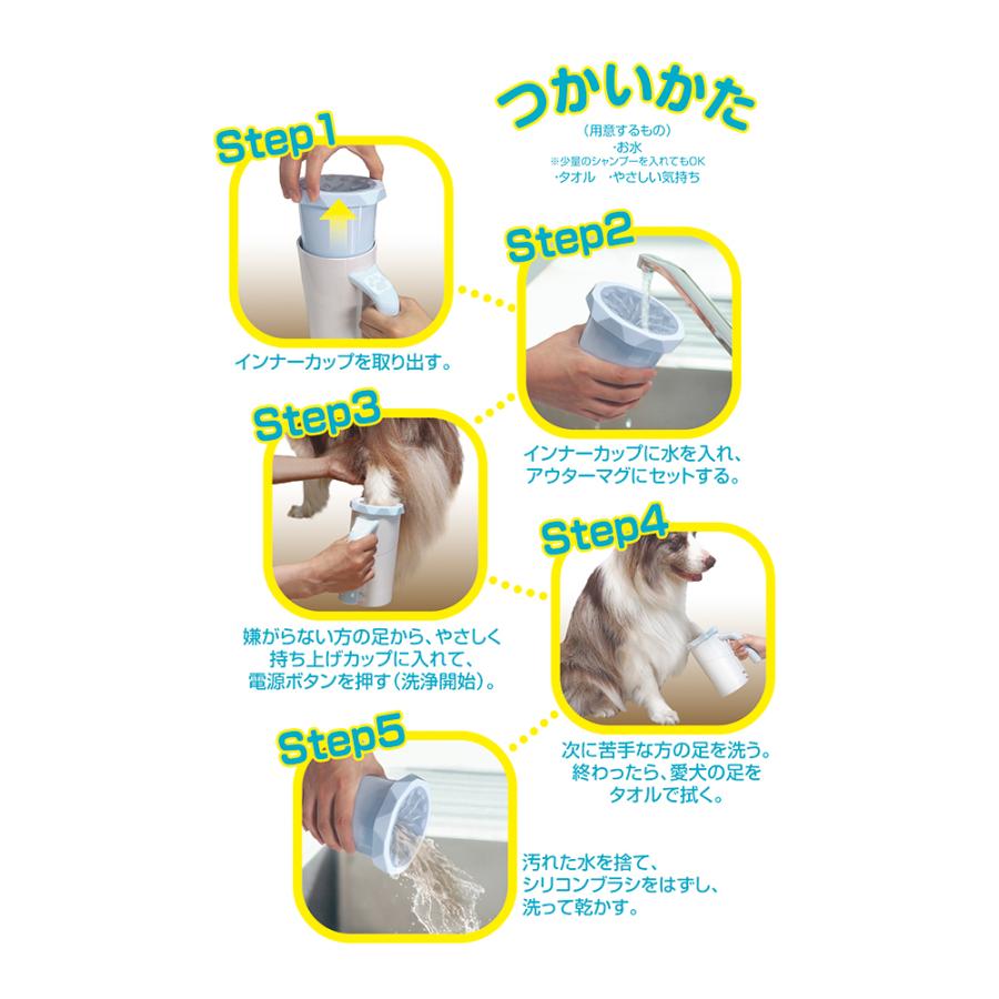 Ｔａｍａ’ｓ　中型・大型犬用　充電式自動足洗機　足拭き |  | 02