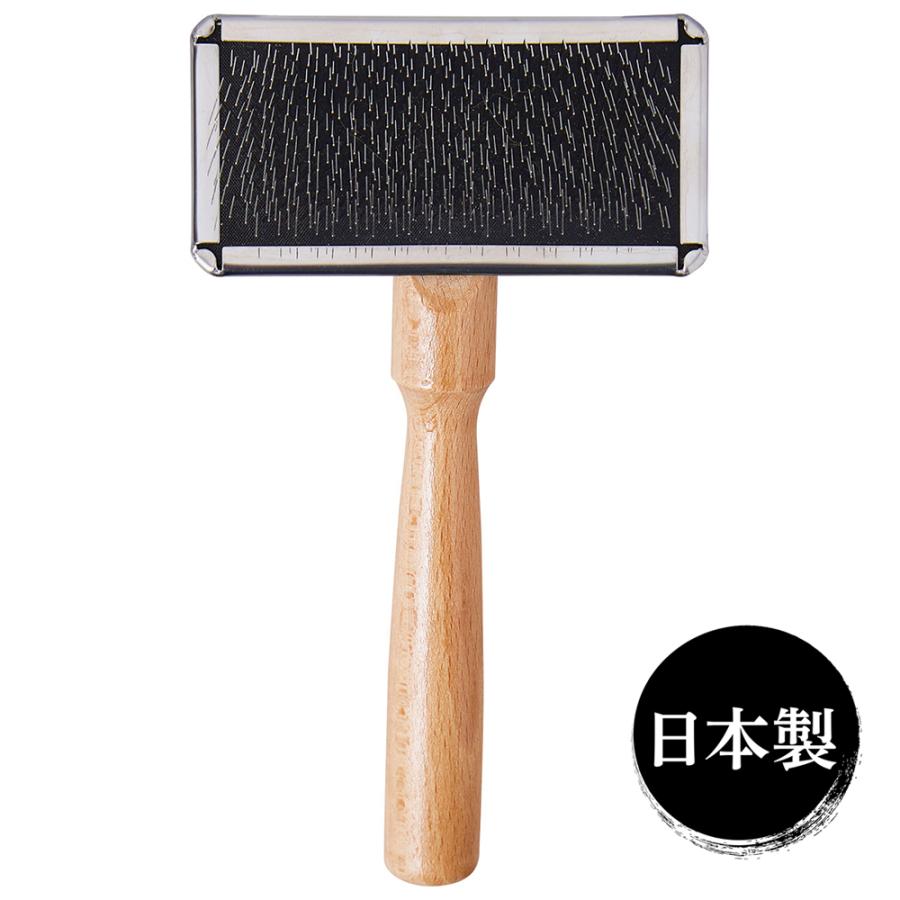 アドメイト　ペット用ブラシ　持ち手がロングで持ちやすい　プロフェッショナルスリッカーブラシＭ | Add.Mate | 02