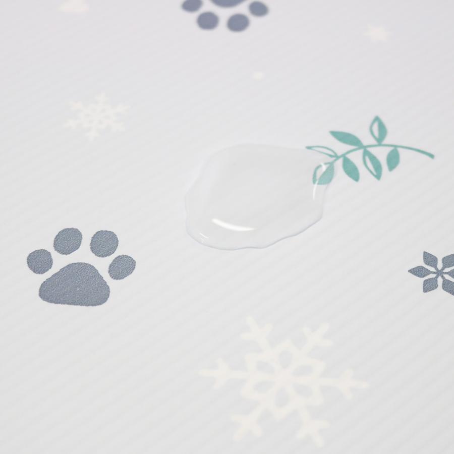 明和グラビア ペットのための消臭・防水ひんやりマット 足あと 60cm×90cm 犬 猫 ペット用マット 接触冷感 暑さ対策 INHM−10 ...