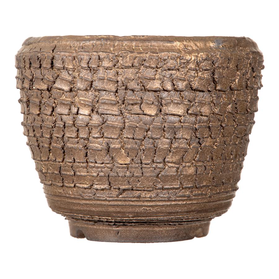 益子焼　大輪の南洋花図深鉢　有名作家物 益子焼 大輪の南洋花図深鉢 有名作家物 益子焼 大輪の