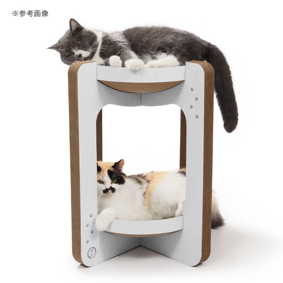 キャットタワー 猫壱 バリバリボウルタワー レギュラー クリアホワイト