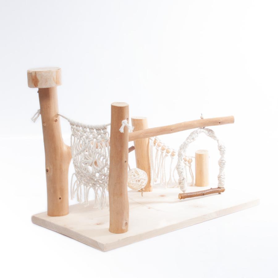 一点物 鳥用アスレチック 310469 アスレチック型止まり木 M