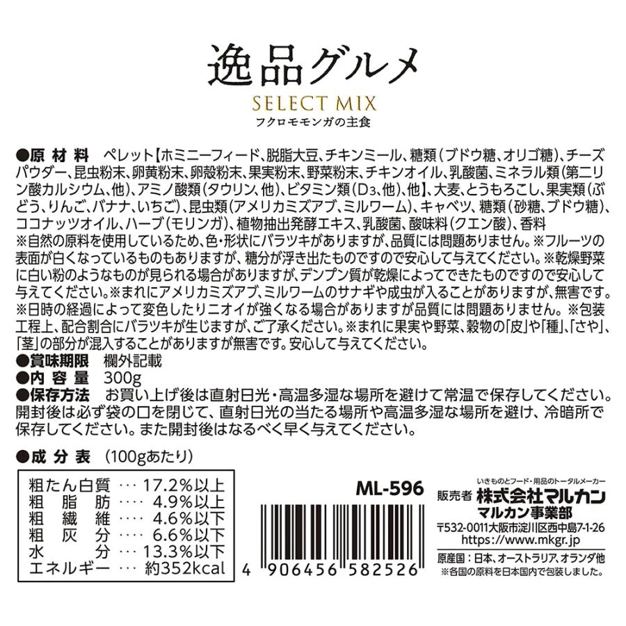 マルカン フクロモモンガの食事 逸品グルメ 300g フクロモモンガ