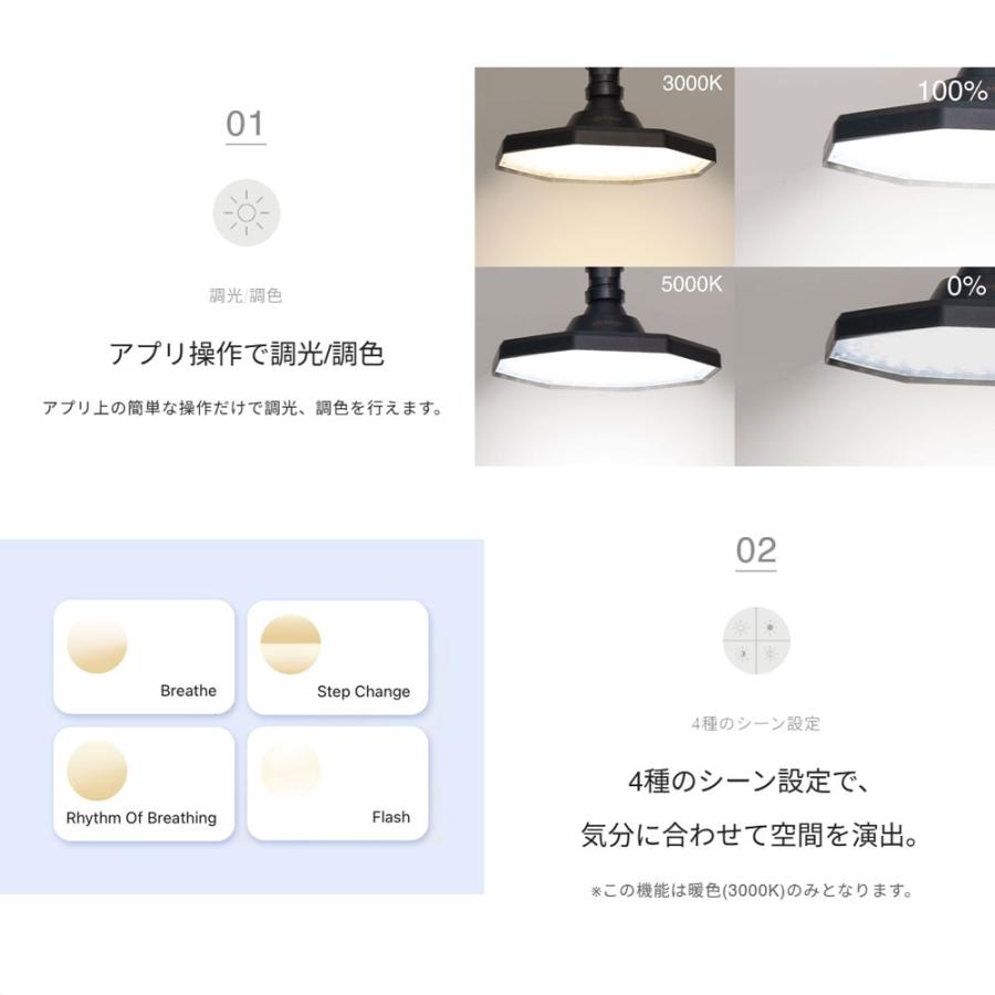 ROKI−Octagon　LED 50W ホワイト　E26口金　植物育成用ライト ROKI−Octagon LED 50W WH E26口金 植物育成用