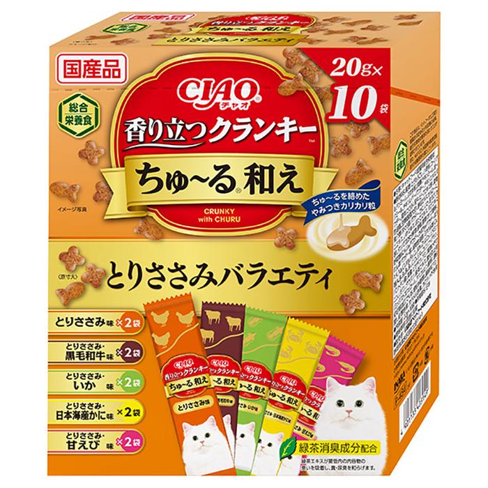 いなば CIAO香り立つクランキーちゅ〜る和え とりささみバラエティ