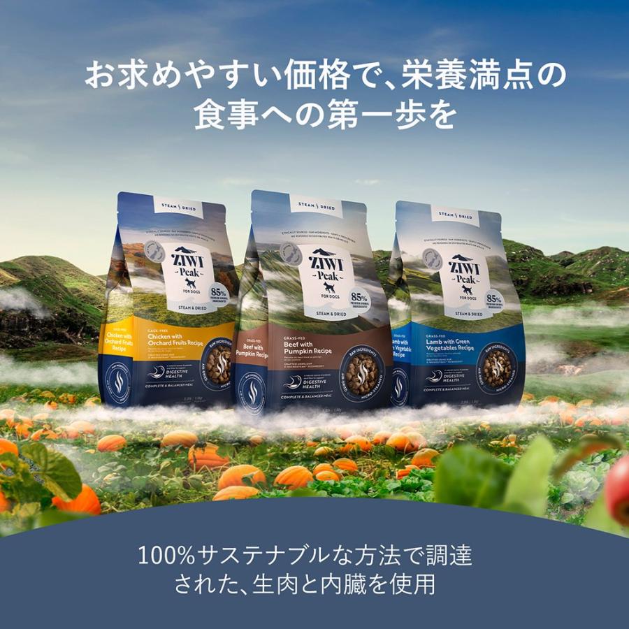 ZIWI Peak スチーム&ドライドッグフードラム800gビーフ800gセット