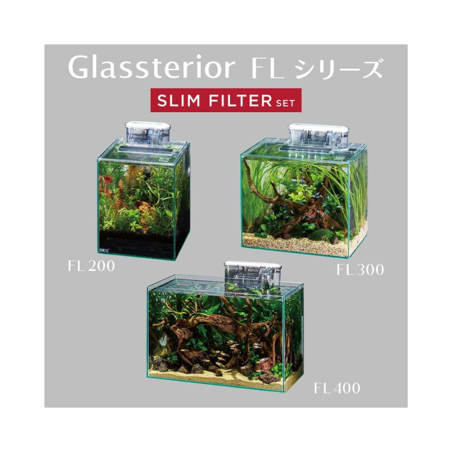 GEX ガラス水槽 グラステリアFL200 スリムフィルターセット
