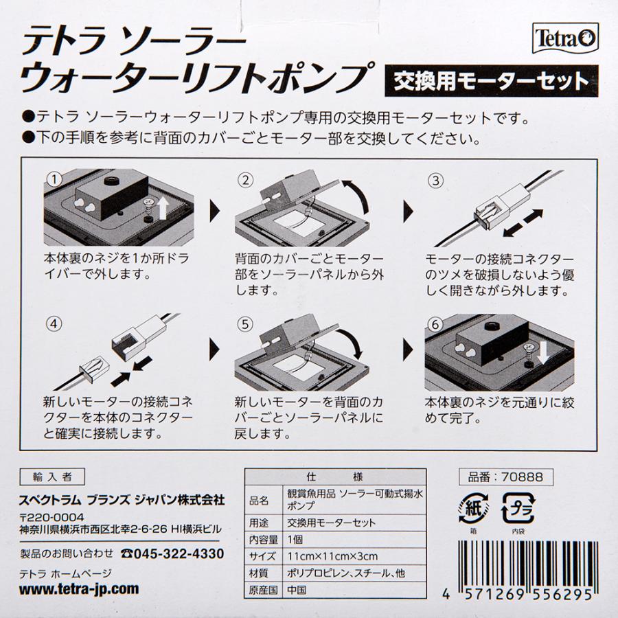 テトラ ソーラーウォーターリフトポンプ交換用モーターセット