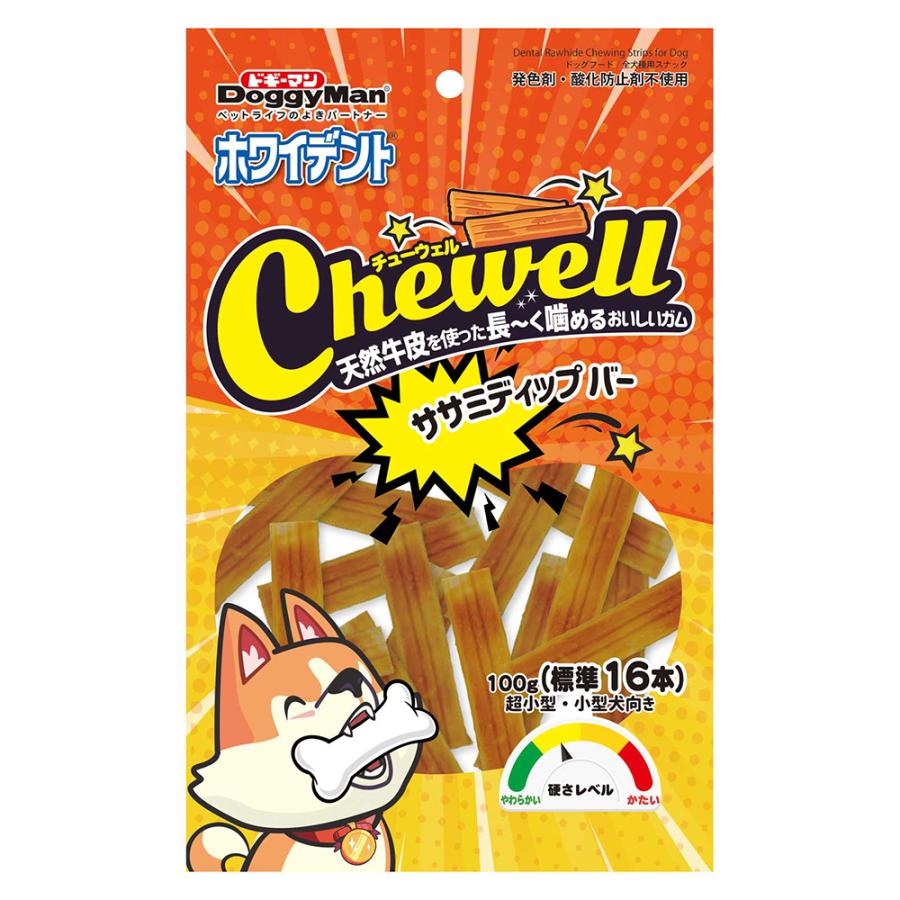 ドギーマン　ホワイデント　Ｃｈｅｗｅｌｌ　ササミディップバー　１００ｇ | 