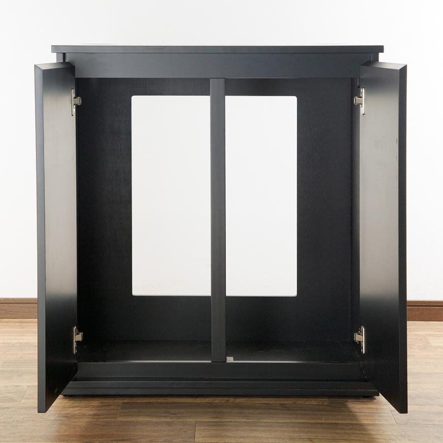大型）（組立済み）アクロ 水槽台 75×45×80 穴有り 黒 本州四国