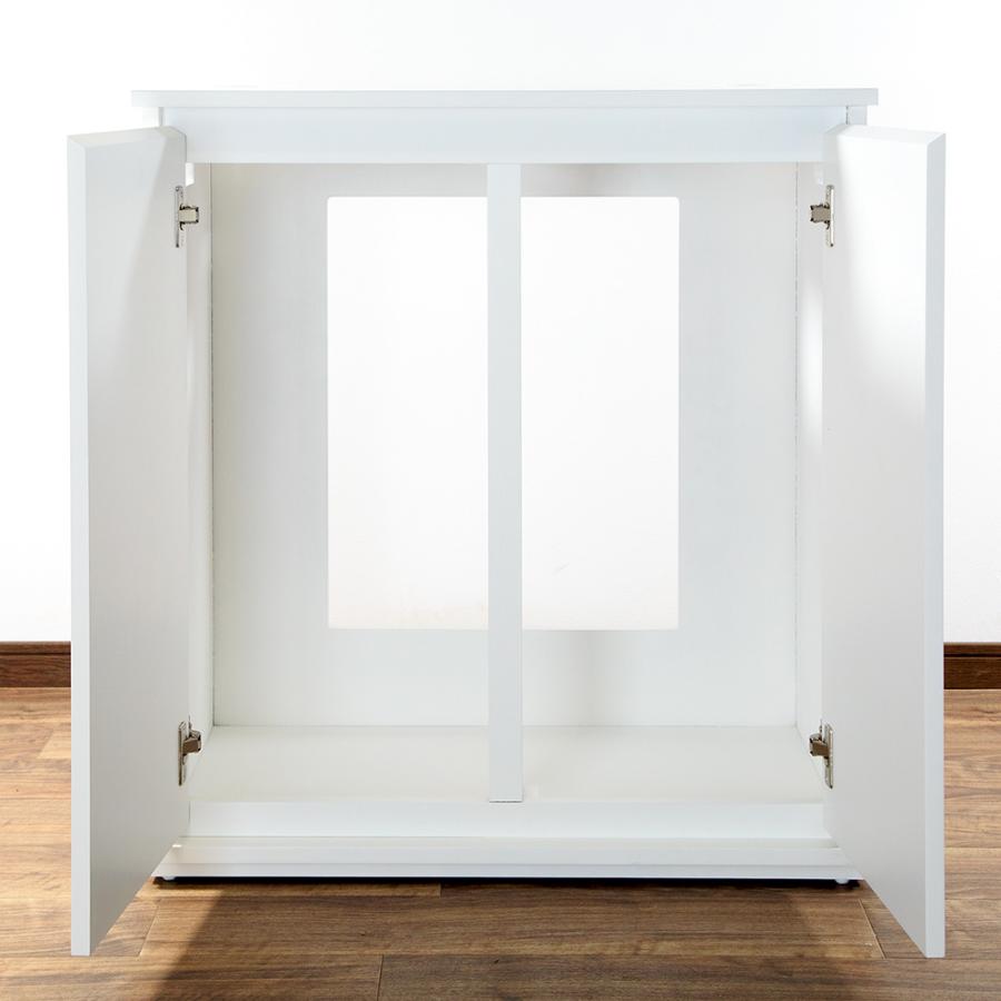 大型）（組立済み）アクロ 水槽台 75×45×80 穴有り 白 本州四国