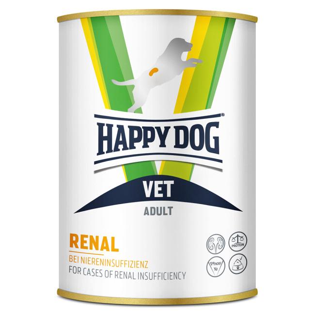 ドッグフード　ＨＡＰＰＹ　ＤＯＧ　ＶＥＴ リーナル （腎臓ケア） ウェット缶 ４００ｇ　正規品　成犬〜高齢犬用　グルテン・グレインフリー | 