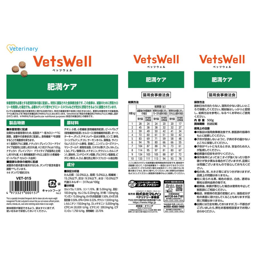 ベッツウェル 猫用食事療法食 肥満ケア 500g : チャーム charm
